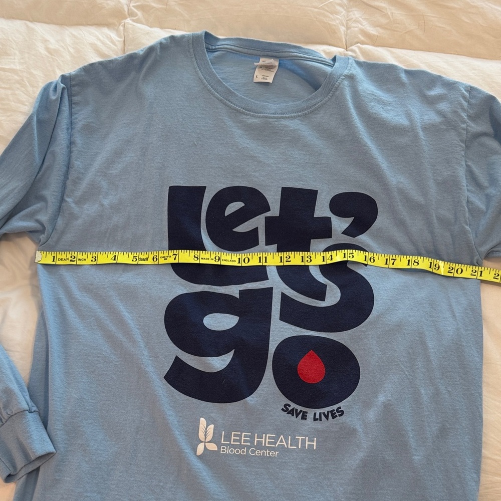 Fruit of the Loom Light Blue Long Sleeve Tee Large